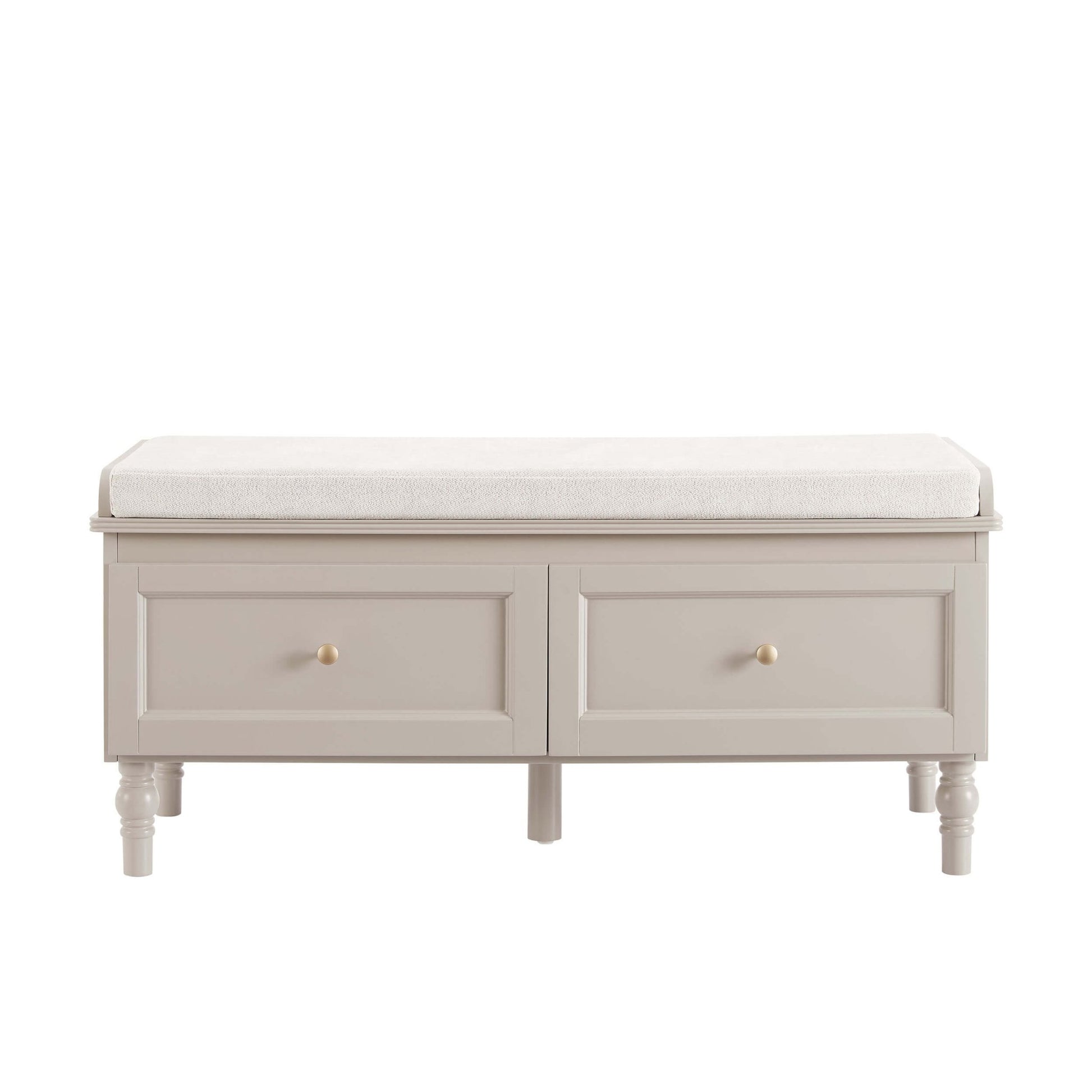 Ruby Storage Cupboard With Seat - Taupe - DUSK