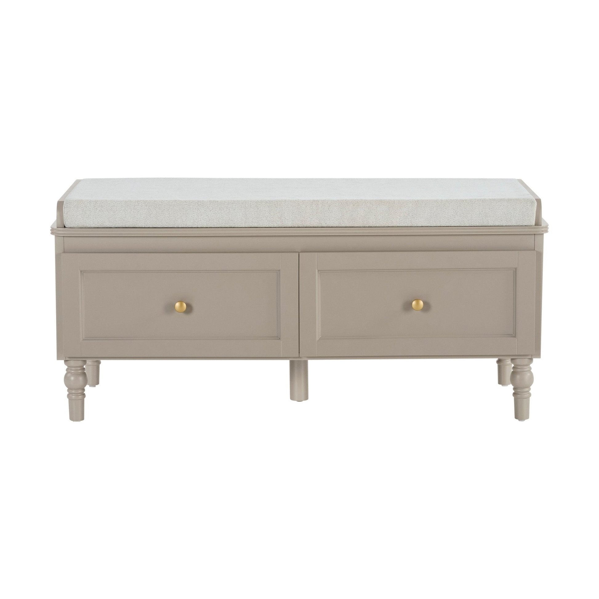 Ruby Storage Cupboard with Seat - Taupe - DUSK