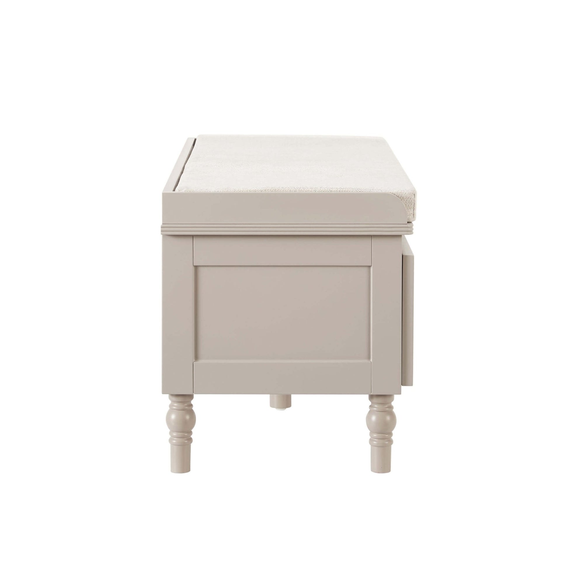 Ruby Storage Cupboard With Seat - Taupe - DUSK