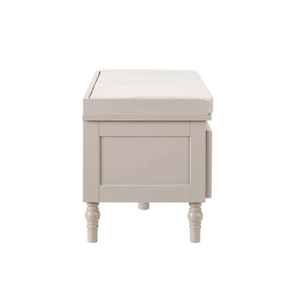 Ruby Storage Cupboard With Seat - Taupe - DUSK