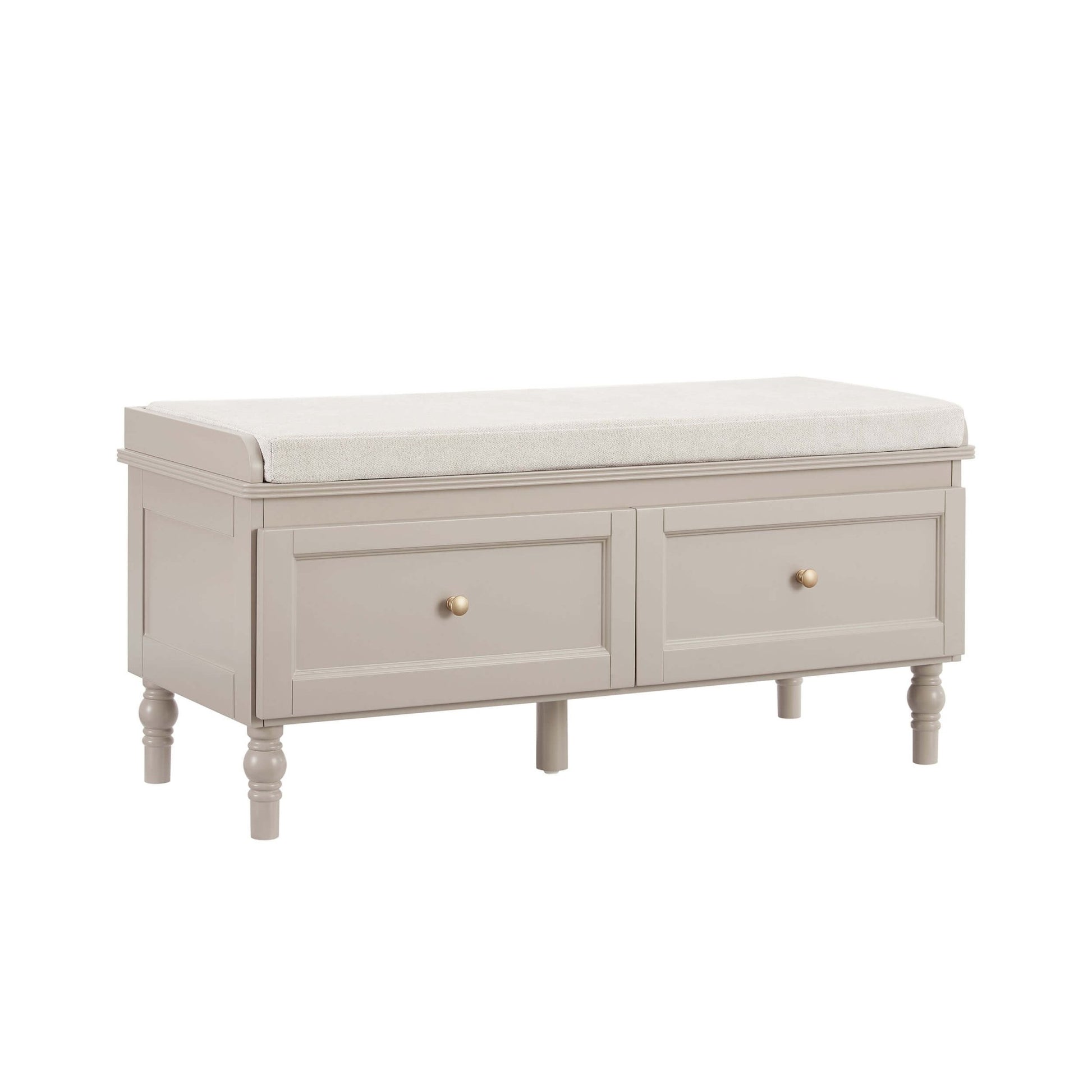 Ruby Storage Cupboard With Seat - Taupe - DUSK