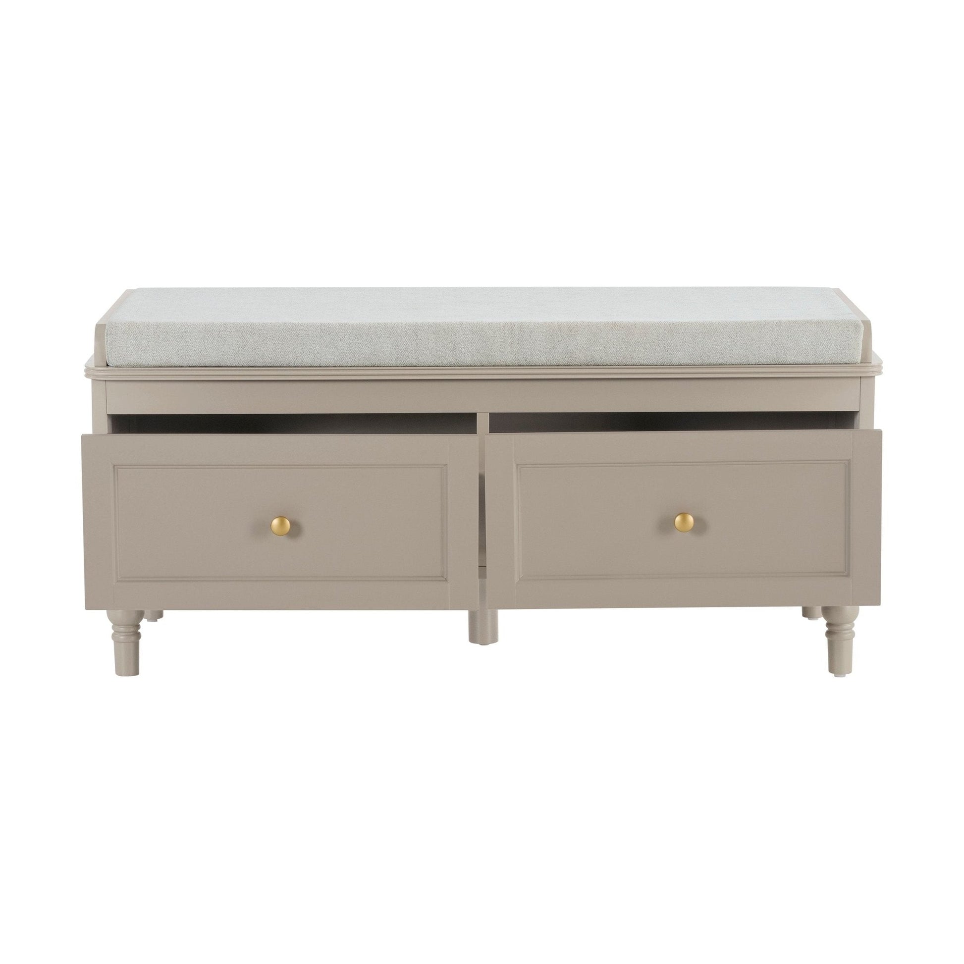 Ruby Storage Cupboard with Seat - Taupe - DUSK