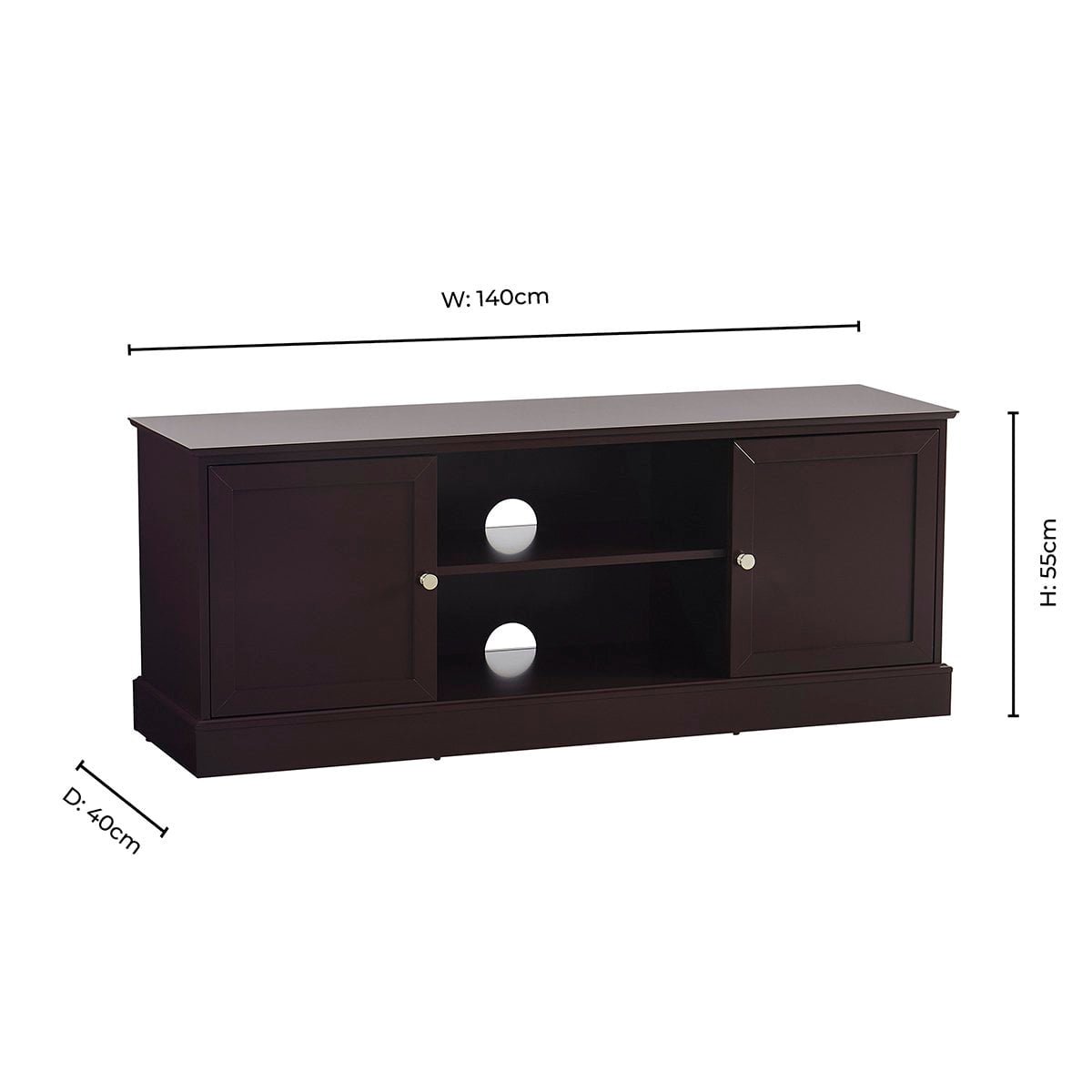 Ruby Tv Unit for TVs up to 60" - Chocolate - DUSK