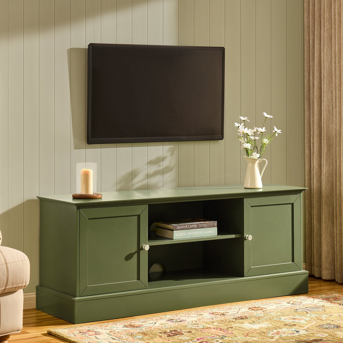 Ruby TV Unit for TVs up to 60" - Olive - DUSK
