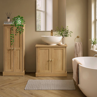 Ruby Under Sink Bathroom Cabinet - Light Wood - DUSK
