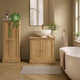 Ruby Under Sink Bathroom Cabinet - Light Wood - DUSK