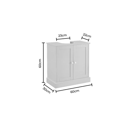 Ruby Under Sink Bathroom Cabinet - Light Wood - DUSK