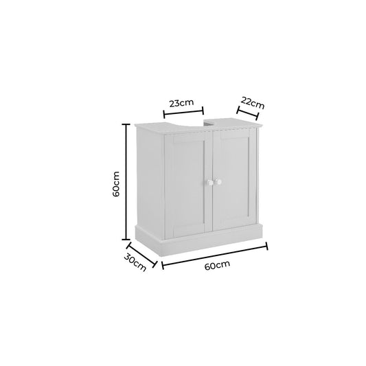 Ruby Under Sink Bathroom Cabinet - Light Wood - DUSK