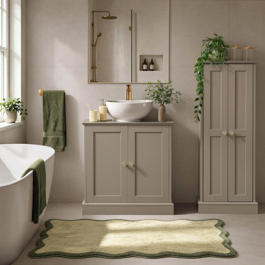 Ruby Under Sink Bathroom Cabinet - Taupe - DUSK