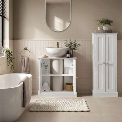 Ruby Under Sink Bathroom Cabinet - White - DUSK