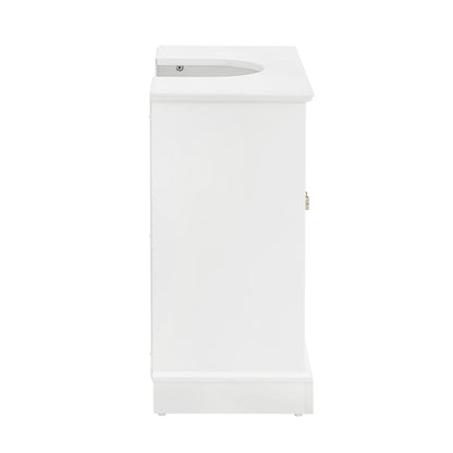 Ruby Under Sink Bathroom Cabinet - White - DUSK
