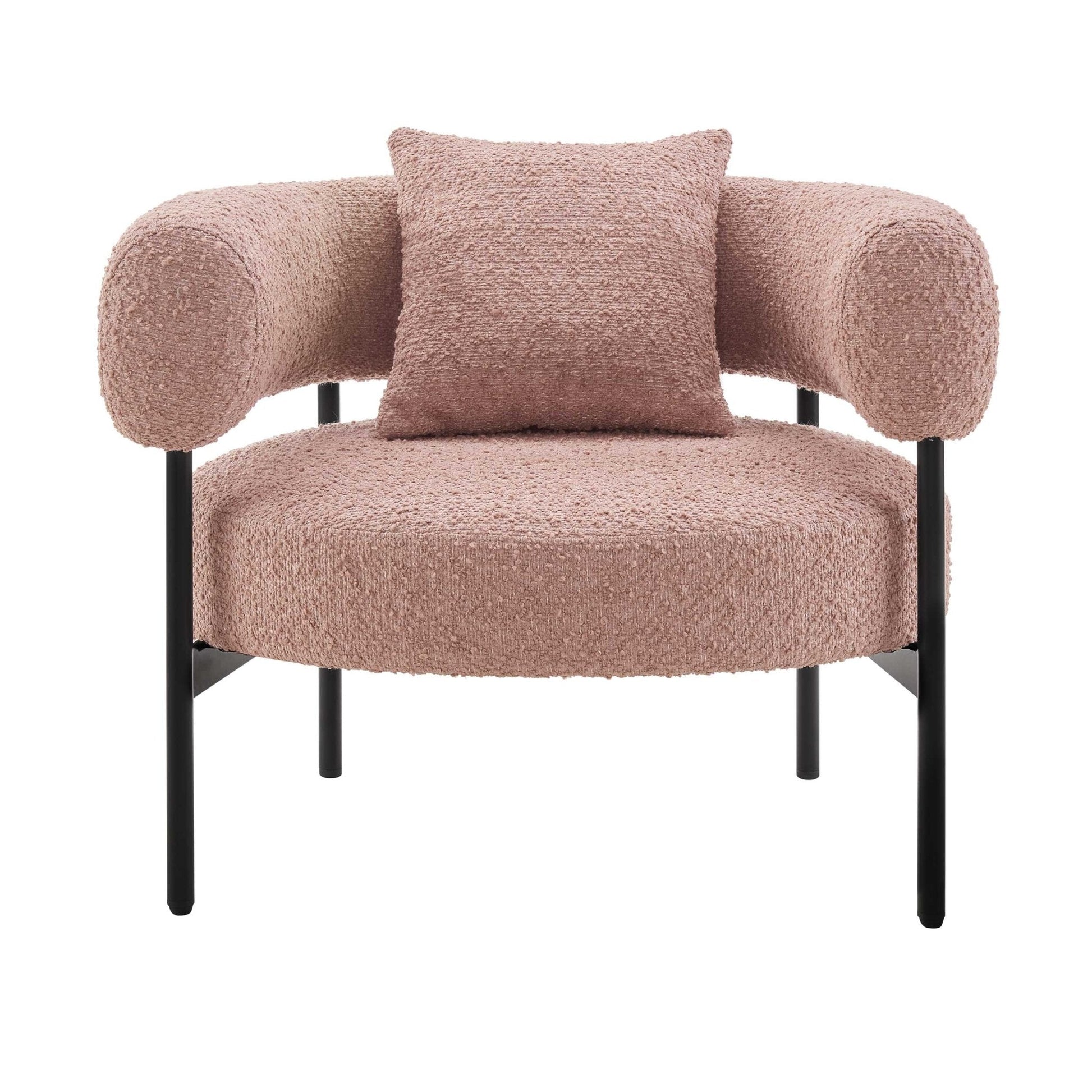 Sabrina Accent Chair - Boucle Pink - DUSK