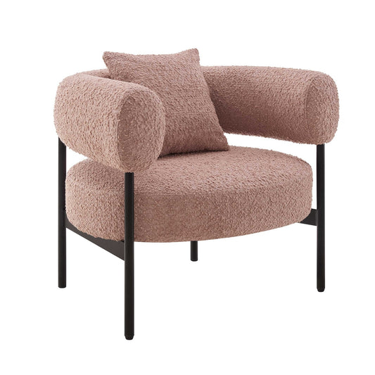 Sabrina Accent Chair - Boucle Pink - DUSK