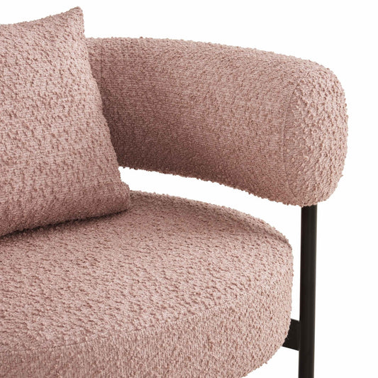 Sabrina Accent Chair - Boucle Pink - DUSK