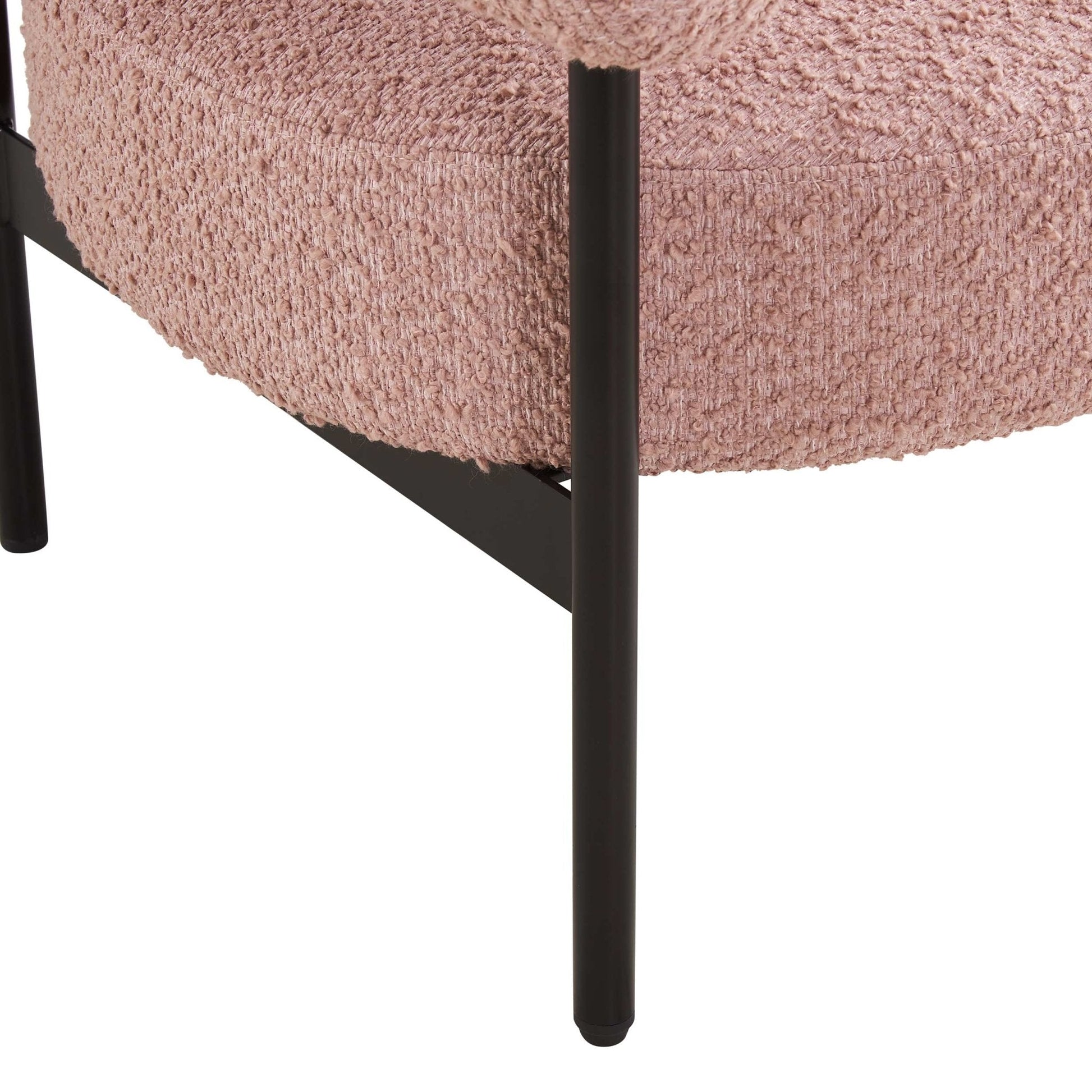 Sabrina Accent Chair - Boucle Pink - DUSK