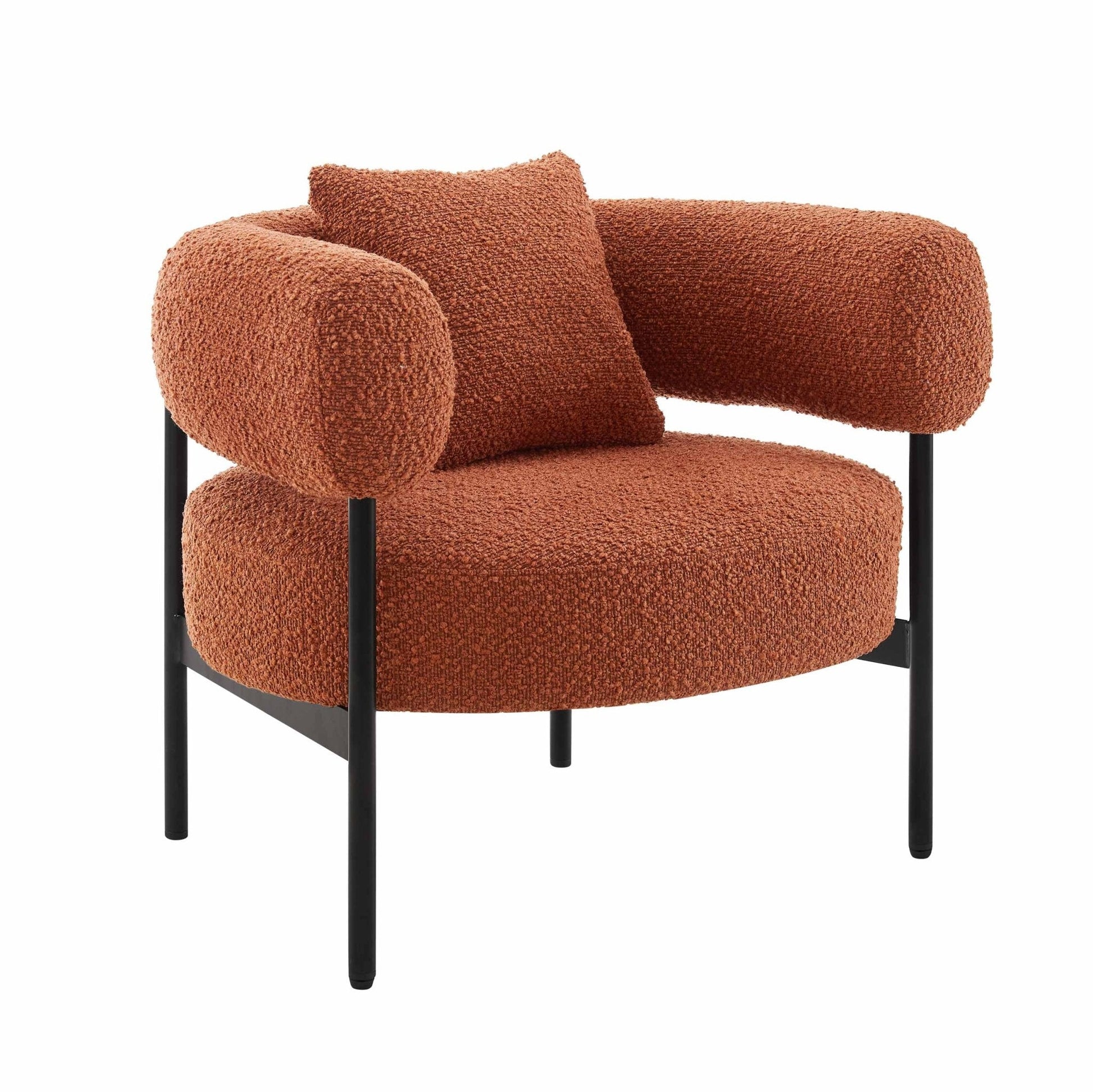 Sabrina Accent Chair - Boucle Rust - DUSK