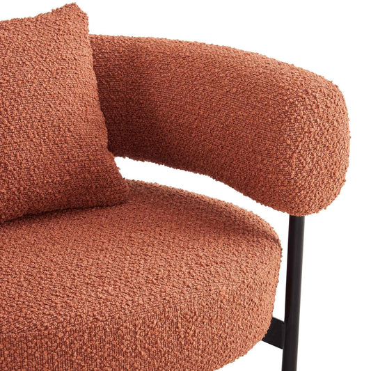 Sabrina Accent Chair - Boucle Rust - DUSK