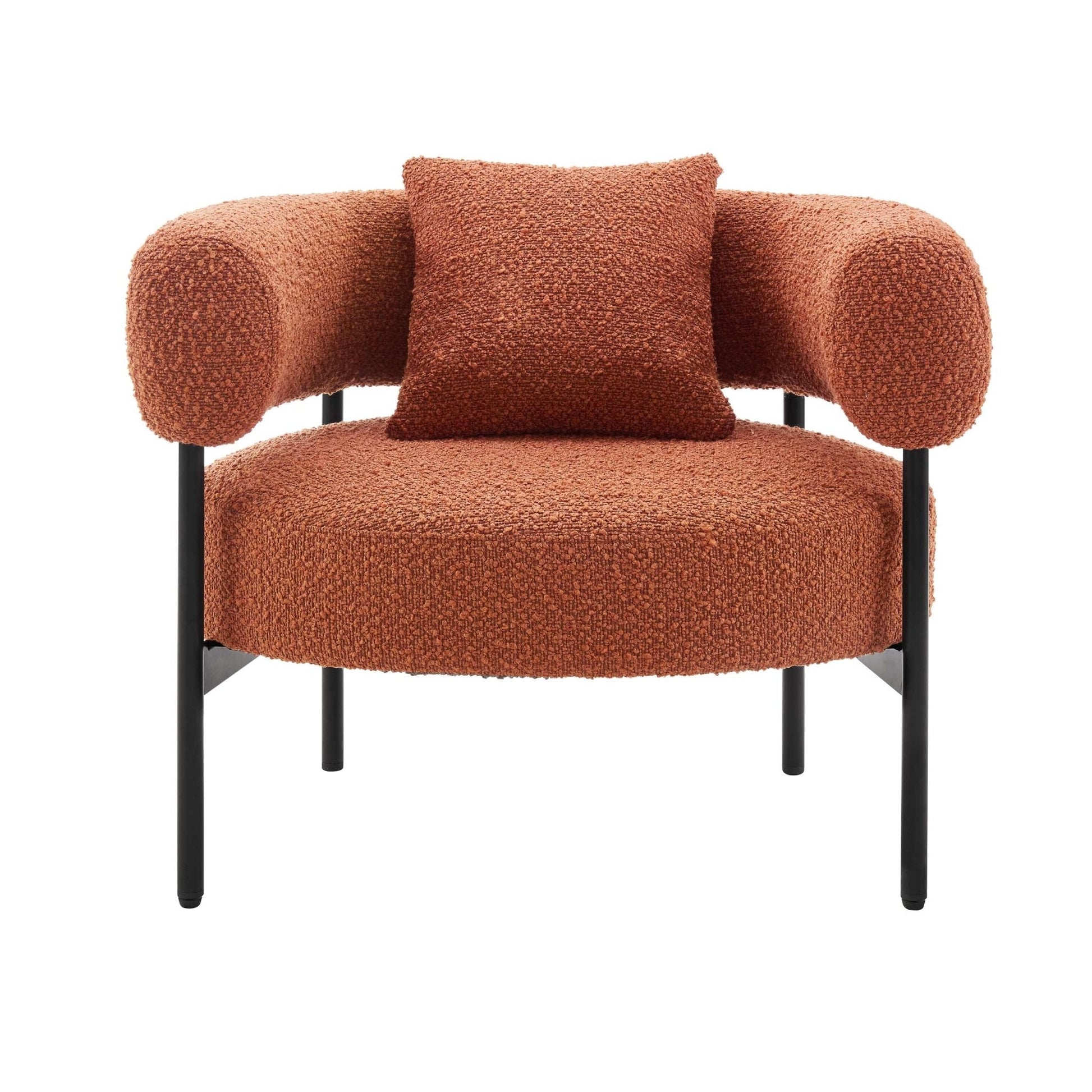 Sabrina Accent Chair - Boucle Rust - DUSK