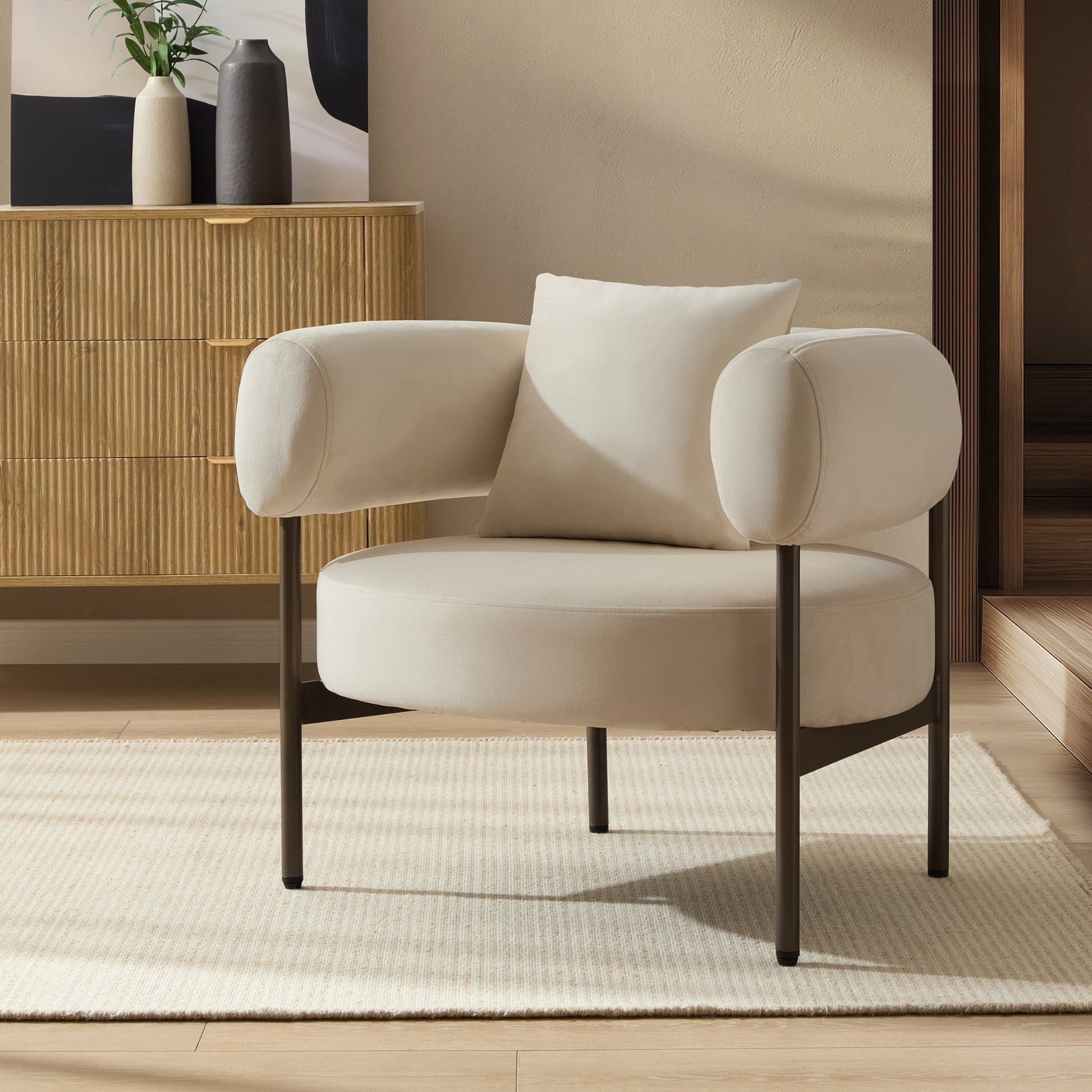 Sabrina Accent Chair - Ecru - DUSK