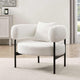 Sabrina Boucle Accent Chair - Off White - DUSK