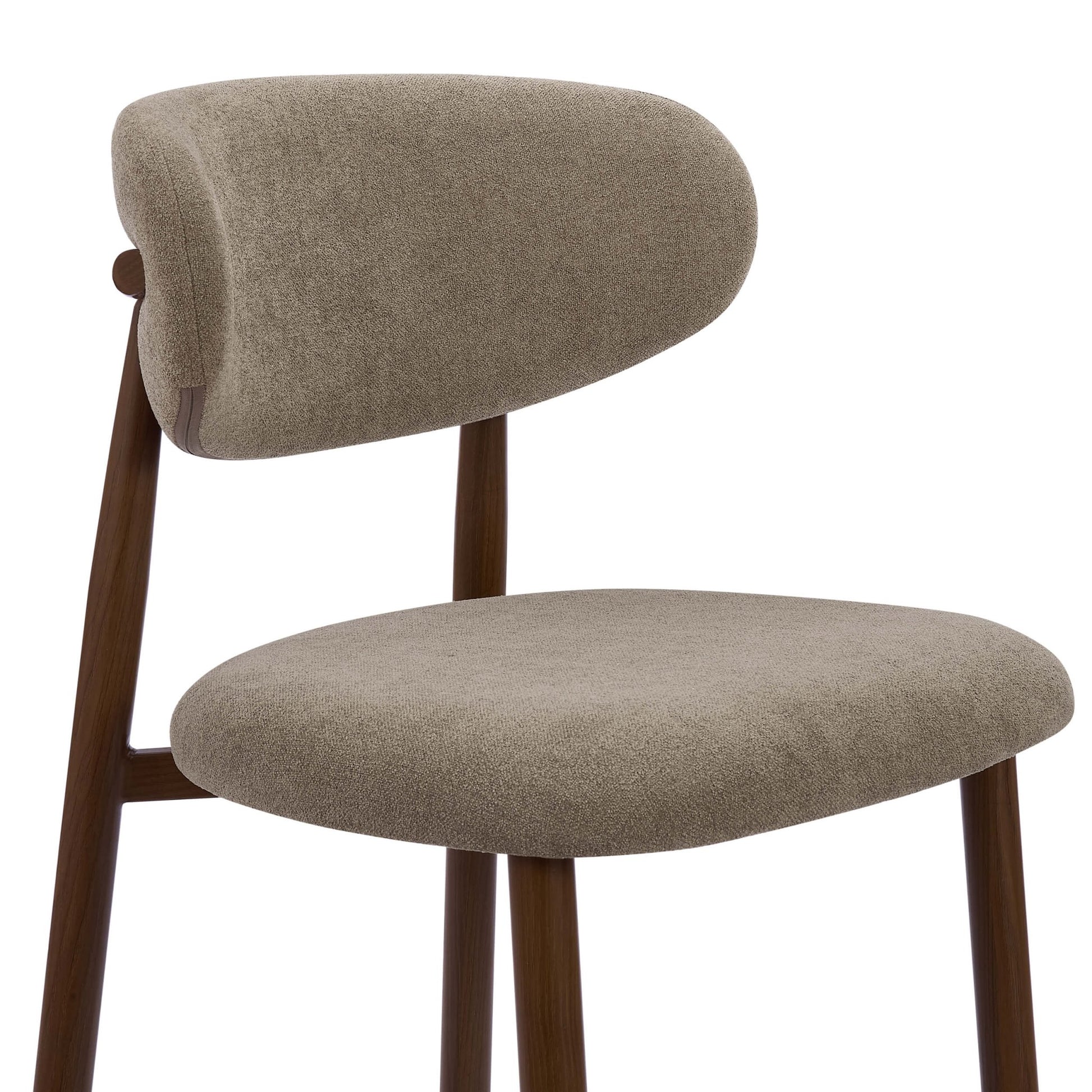 Sally Set of 2 Barstools - Chenille Mushroom - DUSK