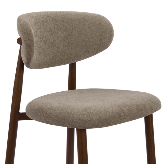 Sally Set of 2 Barstools - Chenille Mushroom - DUSK