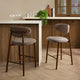 Sally Set of 2 Barstools - Chenille Mushroom - DUSK
