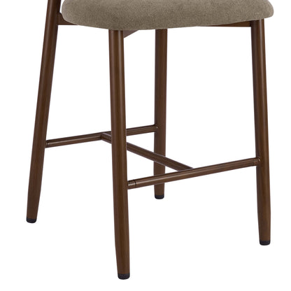 Sally Set of 2 Barstools - Chenille Mushroom - DUSK