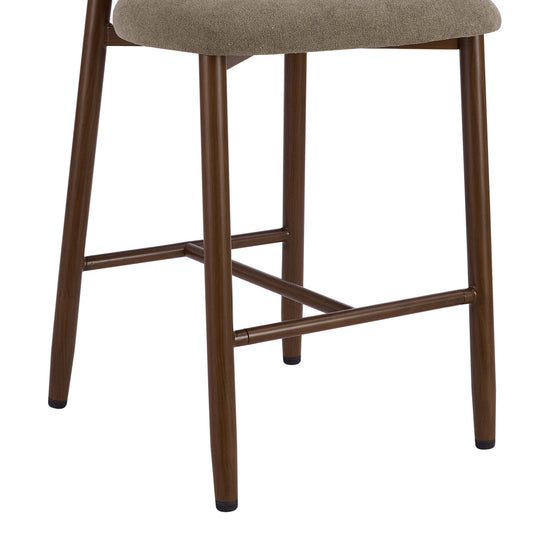 Sally Set of 2 Barstools - Chenille Mushroom - DUSK