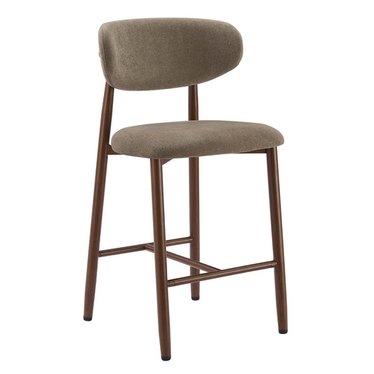 Sally Set of 2 Barstools - Chenille Mushroom - DUSK