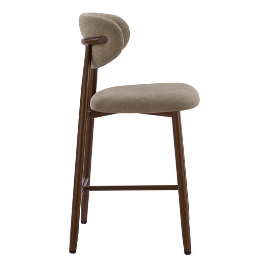 Sally Set of 2 Barstools - Chenille Mushroom - DUSK