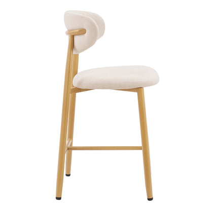 Sally Set of 2 Barstools - Cream Linen - DUSK