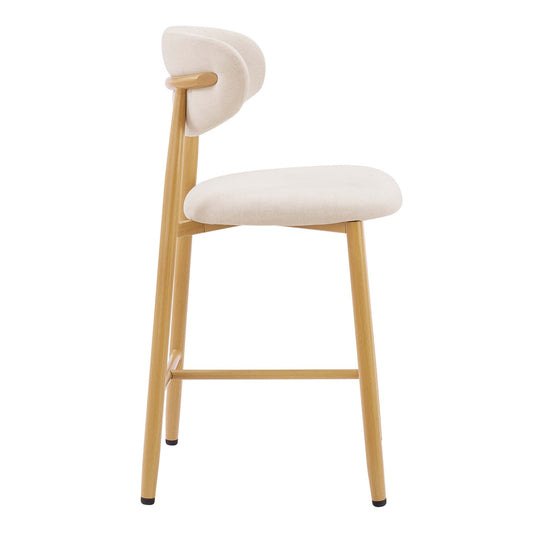 Sally Set of 2 Barstools - Cream Linen - DUSK