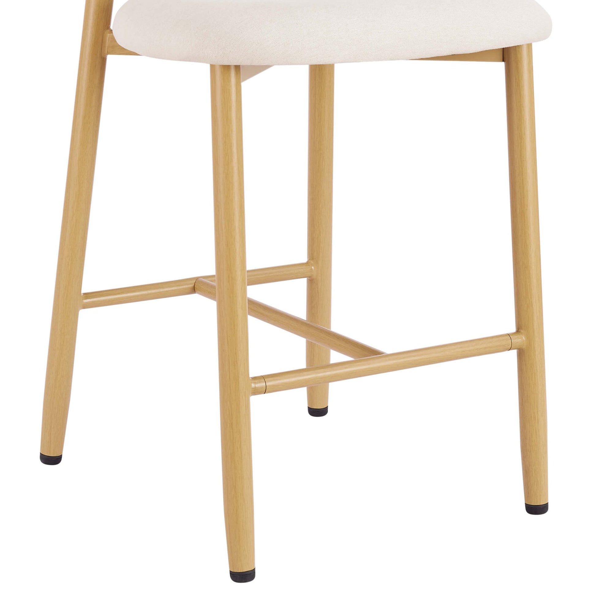 Sally Set of 2 Barstools - Cream Linen - DUSK
