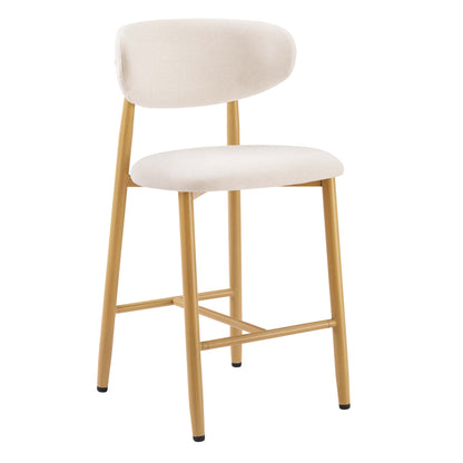 Sally Set of 2 Barstools - Cream Linen - DUSK