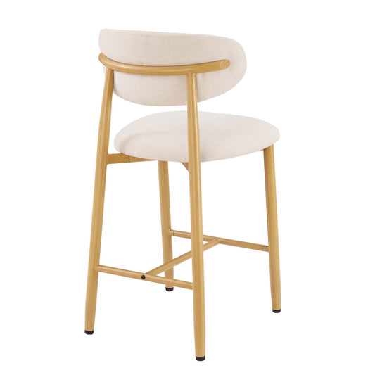 Sally Set of 2 Barstools - Cream Linen - DUSK