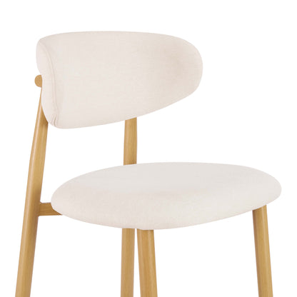 Sally Set of 2 Barstools - Cream Linen - DUSK