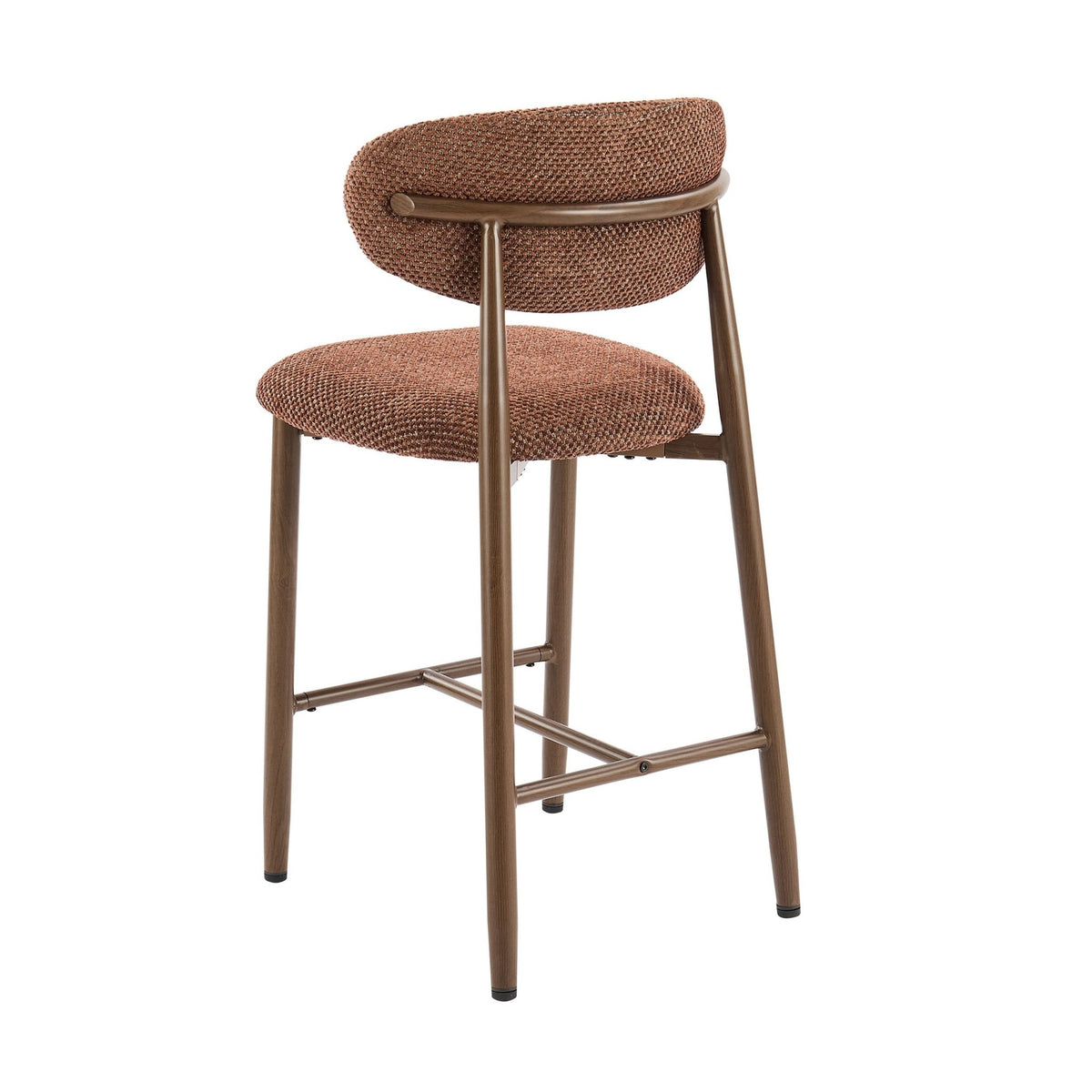 Sally Set of 2 Barstools - Honeycomb Chenille Terracotta - DUSK