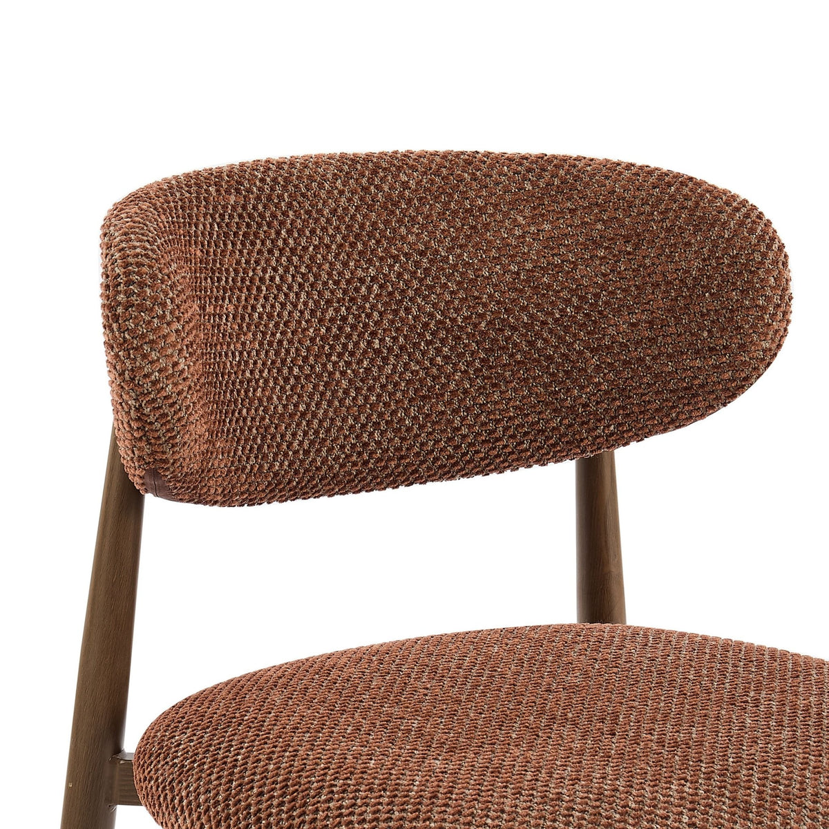 Sally Set of 2 Dining Chairs - Honeycomb Chenille Terracotta - DUSK