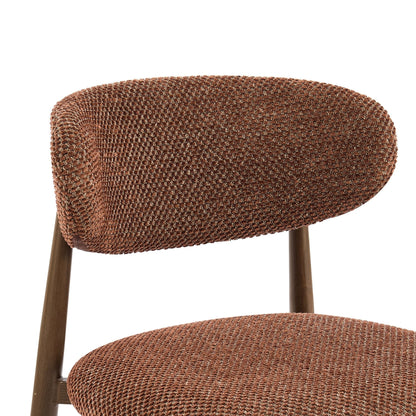 Sally Set of 2 Dining Chairs - Honeycomb Chenille Terracotta - DUSK