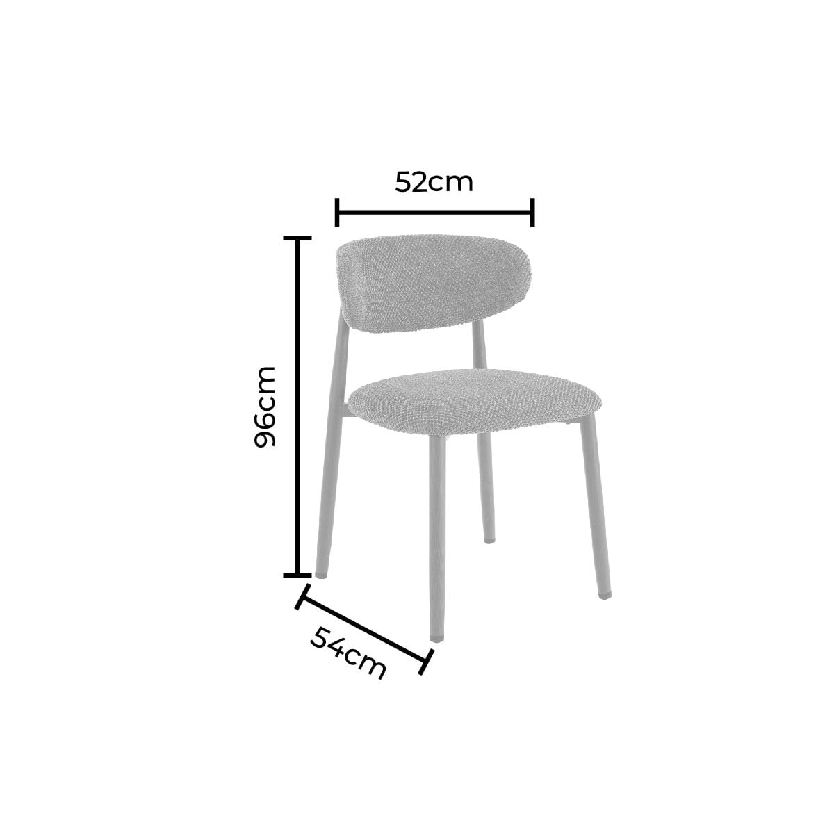 Sally Set of 2 Dining Chairs - Honeycomb Chenille Terracotta - DUSK