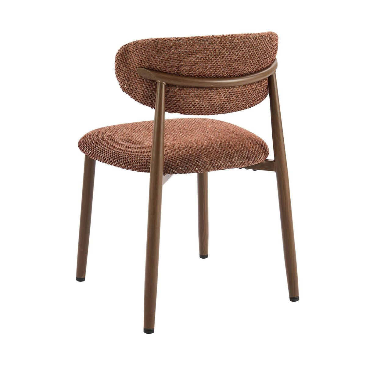 Sally Set of 2 Dining Chairs - Honeycomb Chenille Terracotta - DUSK