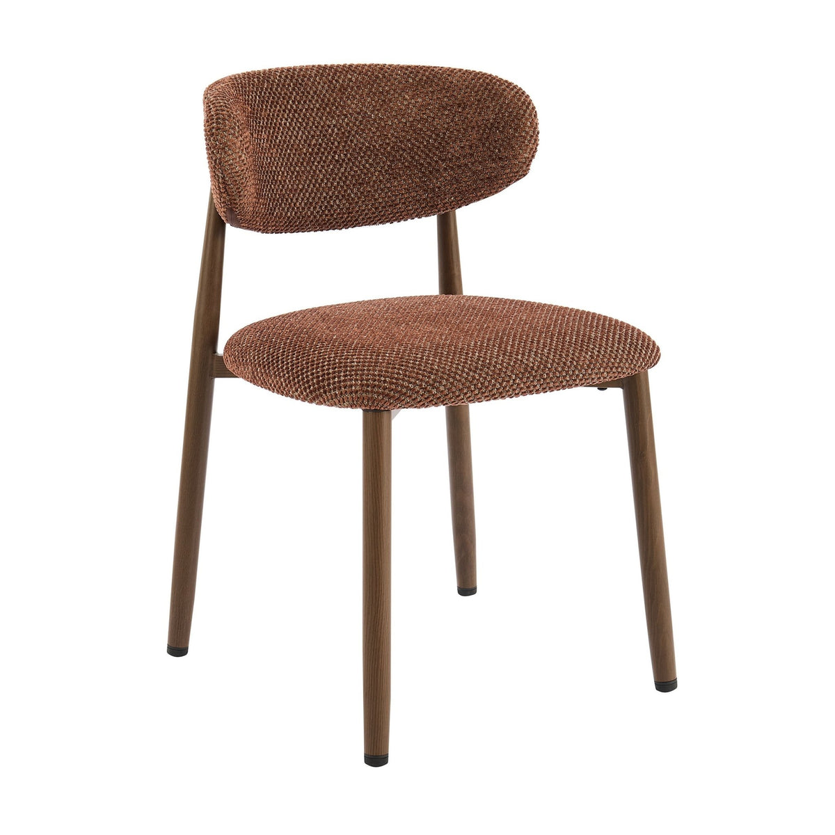 Sally Set of 2 Dining Chairs - Honeycomb Chenille Terracotta - DUSK