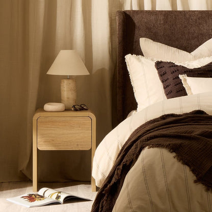 Samira Side Table - Light Wood - DUSK