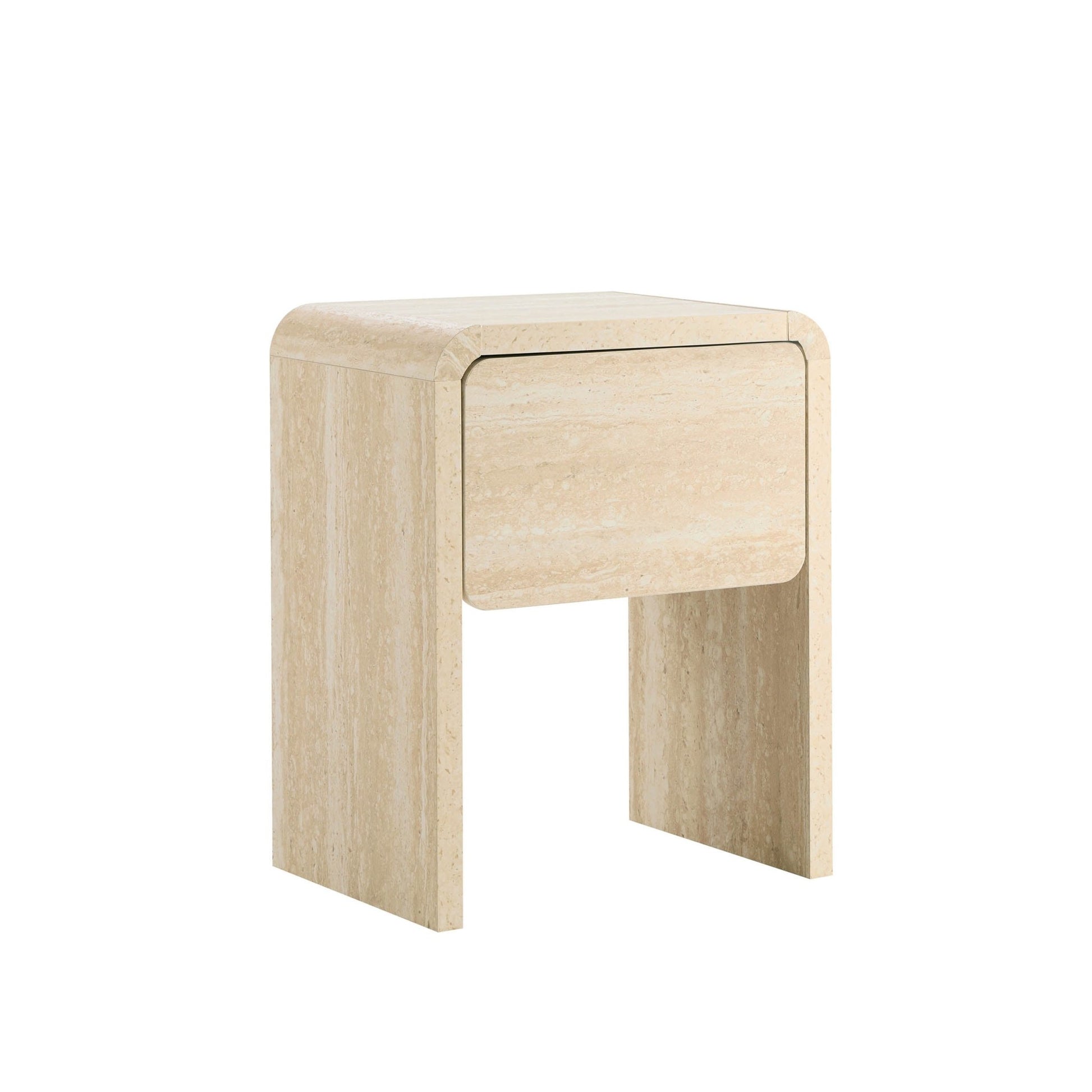 Samira Side Table - Travertine Effect - DUSK