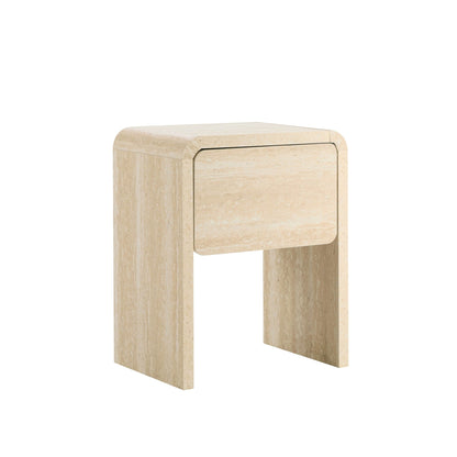 Samira Side Table - Travertine Effect - DUSK