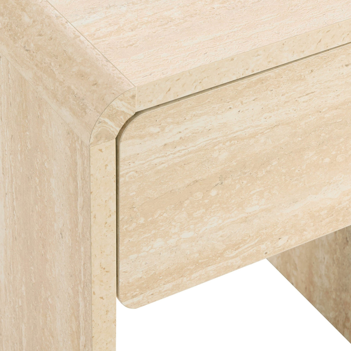 Samira Side Table - Travertine Effect - DUSK