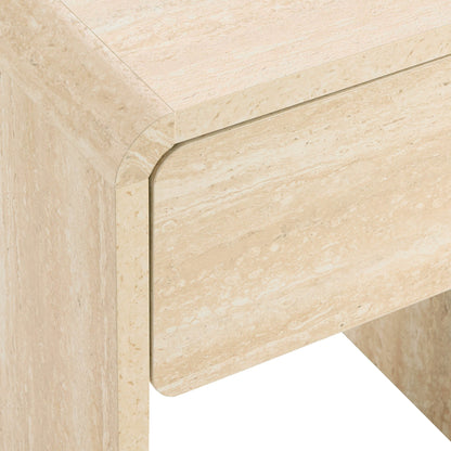 Samira Side Table - Travertine Effect - DUSK