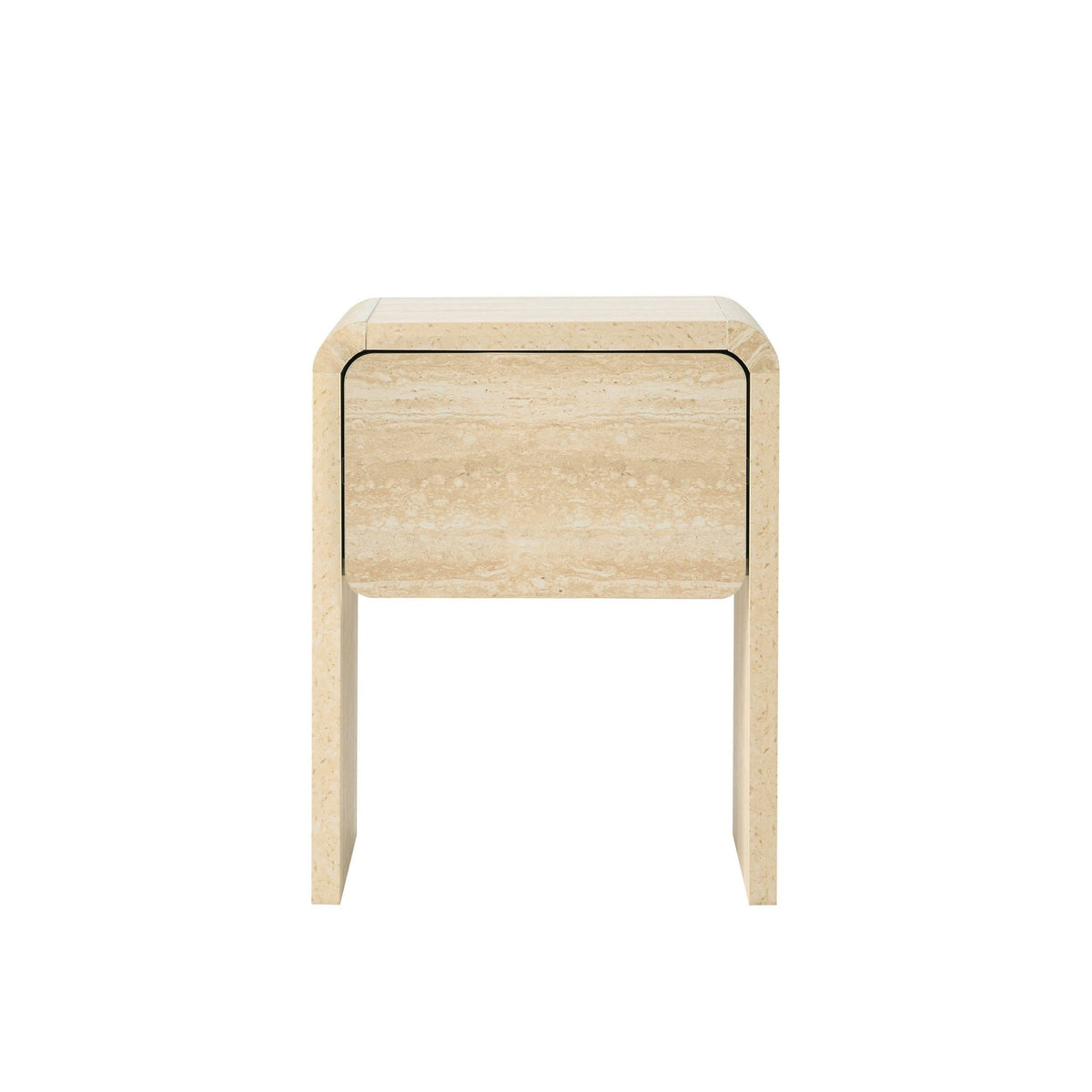 Samira Side Table - Travertine Effect - DUSK