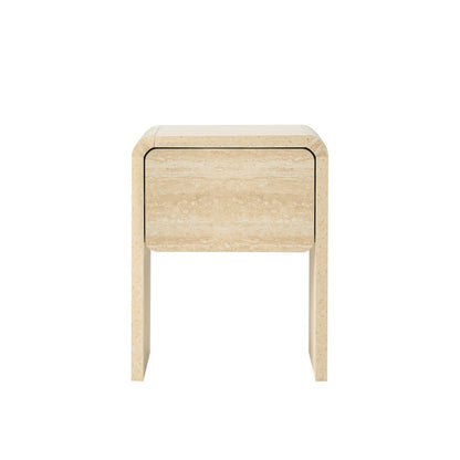 Samira Side Table - Travertine Effect - DUSK